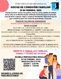 Spanish Family Connect Flyer